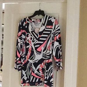 Cotton stretch tunic top, Barbara Gerwit, size xl